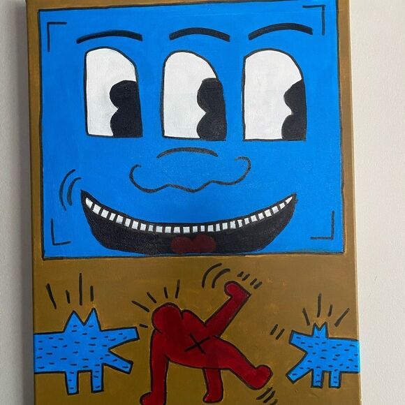 Abstract Art Painting vibrant colors 18x24 - Picture 1 of 1